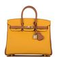 Hermès Special Order (HSS) Birkin 25 Jaune Ambre and Gold Togo Permabrass Hardware
