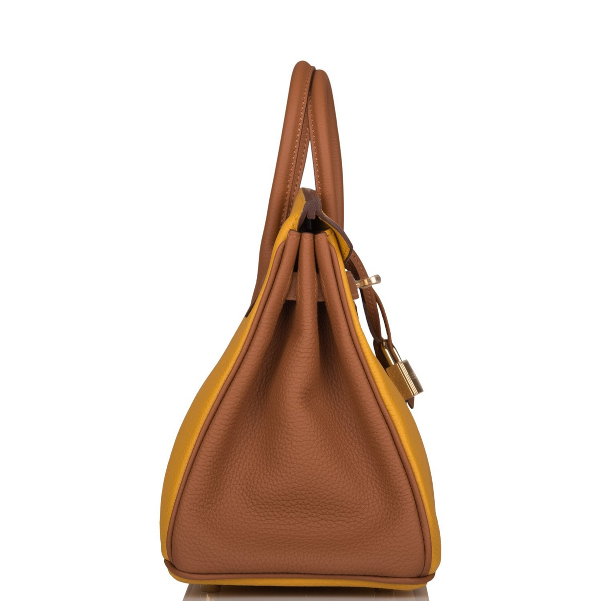 Hermès Special Order (HSS) Birkin 25 Jaune Ambre and Gold Togo Permabrass Hardware