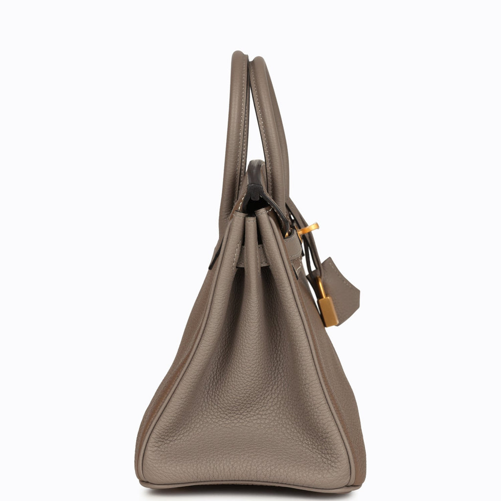 Hermès Special Order (HSS) Birkin 25 Etoupe and Etain Togo Brushed Gold Hardware