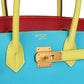 Hermès Special Order (HSS) Tri-color Birkin Bleu Aztec, Soufre and Rouge Vif Chevre Brushed Gold Hardware