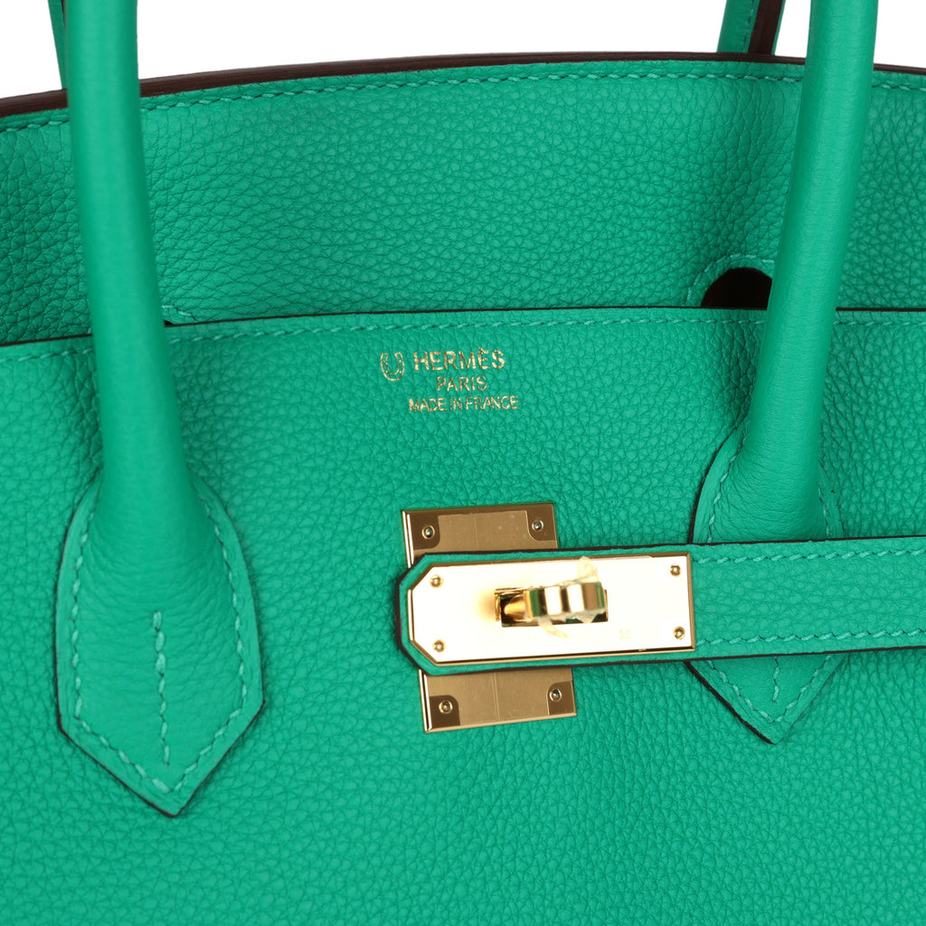 Hermès Special Order (HSS) Birkin 35 Menthe Verso Togo Gold Hardware
