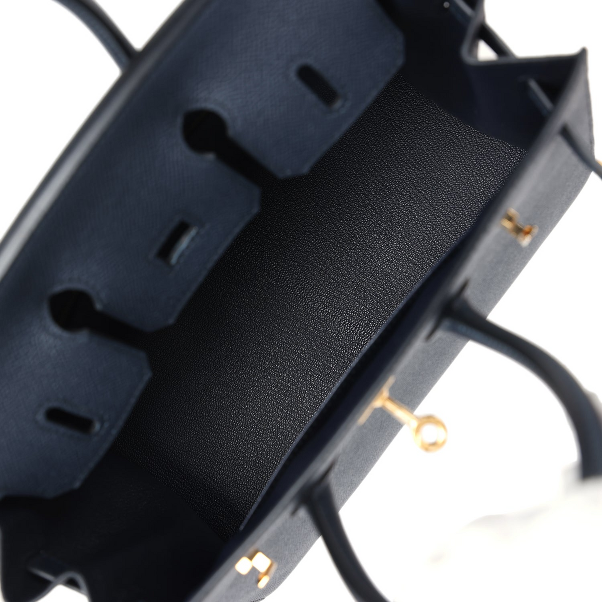 حقيبة بيركين 25 باللون الأزرق النيلي من جلد إبسوم مع قطع معدنية من ذهب