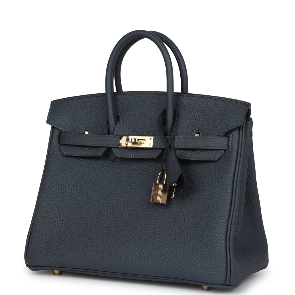 Birkins 25 Gris Misty Togo Permabrass Hardware