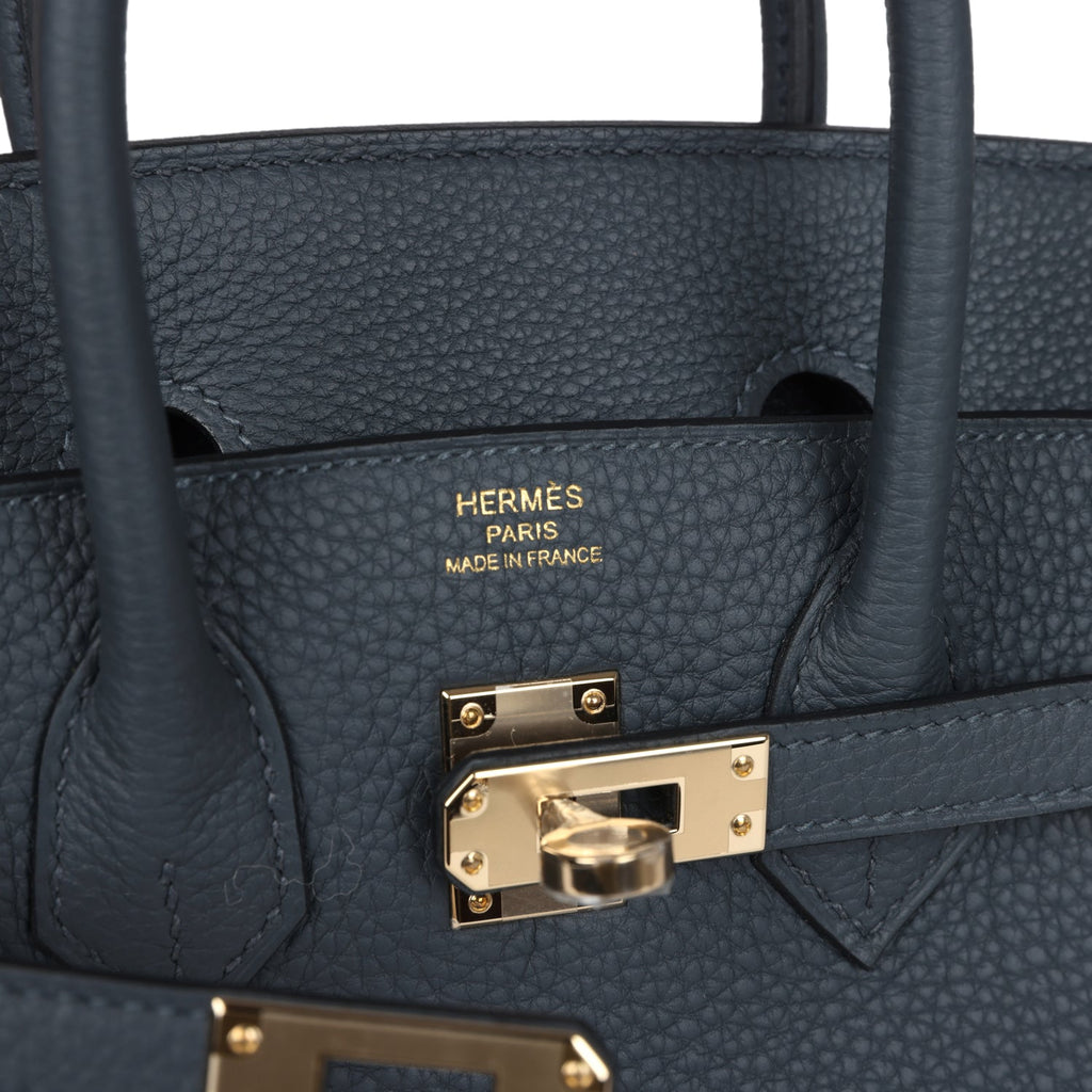 Birkins 25 Gris Misty Togo Permabrass Hardware
