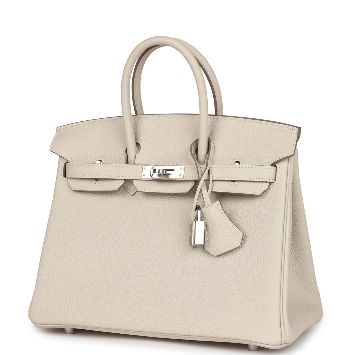 Birkins 25 Craie Togo Palladium Hardware