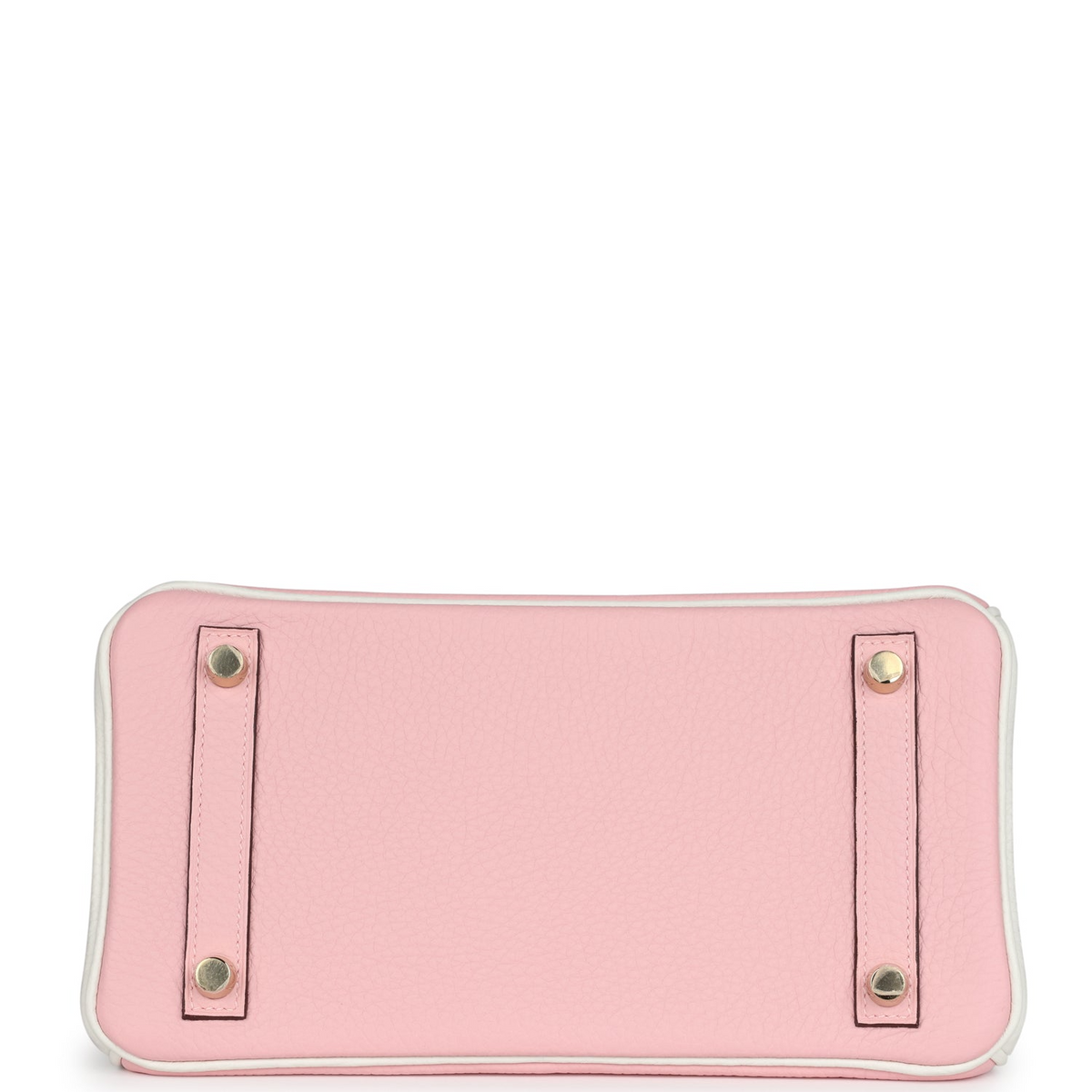 Hermès Special Order (HSS) Birkin 25 Rose Sakura and White Clemence Brushed Gold Hardware