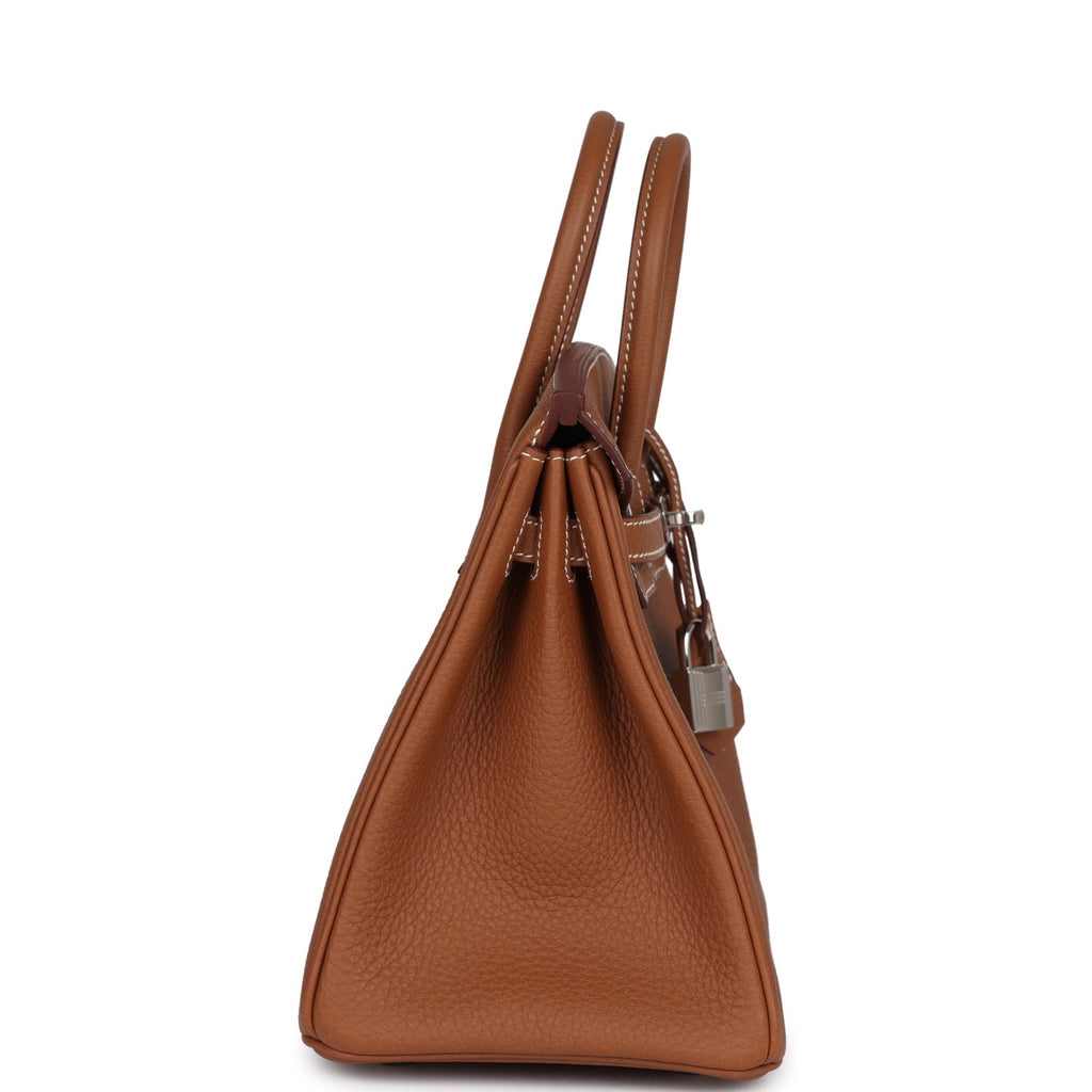 Birkins 25 Gold Togo Palladium Hardware