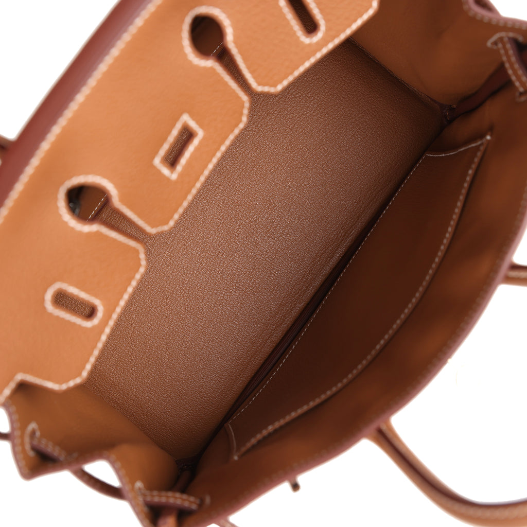 Birkins 25 Gold Togo Palladium Hardware