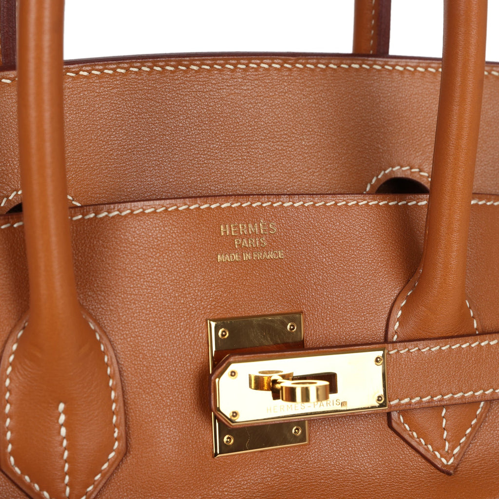Vintage Birkin 35 Blue Denim and Gold Gulliver Gold Hardware