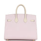 حقيبة بيركين سيلييه 25 بطلب خاص (HSS) باللونين الموف الشاحب (Mauve Pale) والكري (Craie) من جلد إبسوم مع قطع معدنية من ذهب مصقول