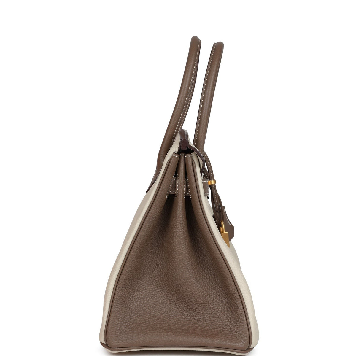 Hermès Special Order (HSS) Birkin 30 Etoupe and Craie Togo Brushed Gold Hardware