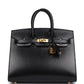 Birkin Sellier 25 Black Box Gold Hardware