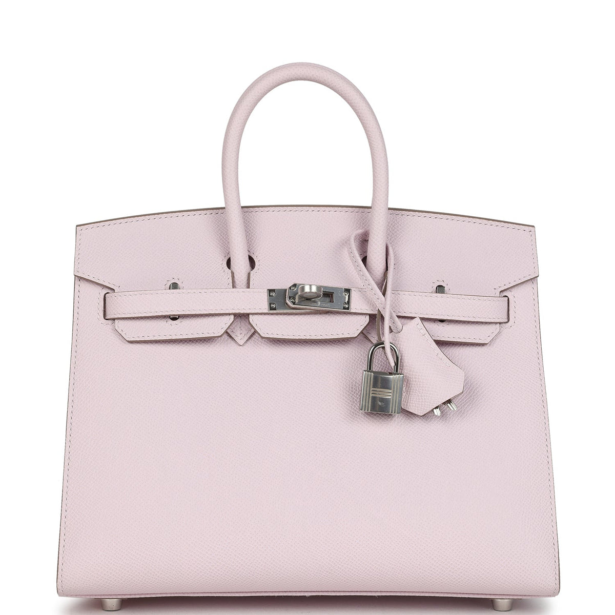 Birkin Sellier 25 Mauve Pale Epsom Palladium Hardware