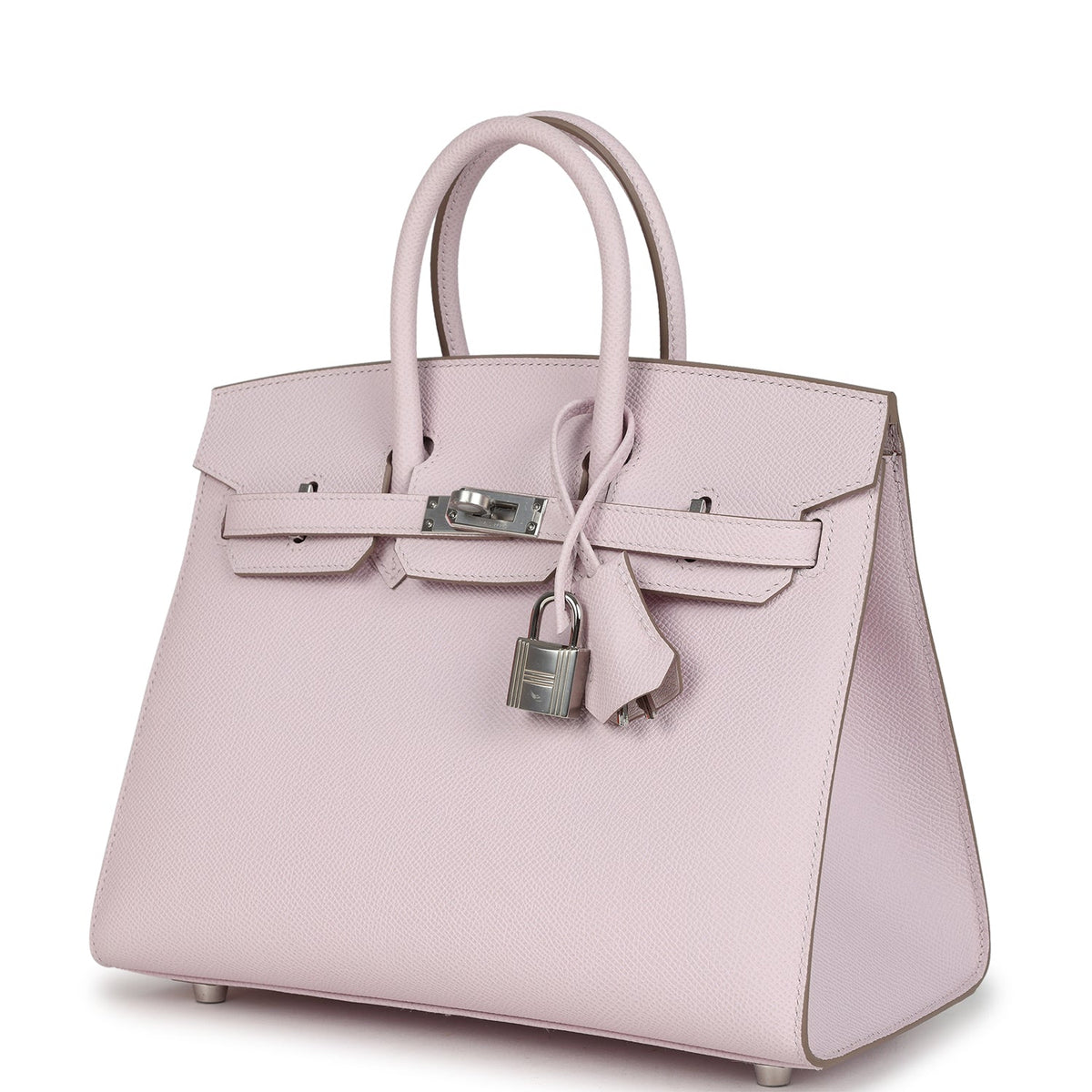 Birkin Sellier 25 Mauve Pale Epsom Palladium Hardware