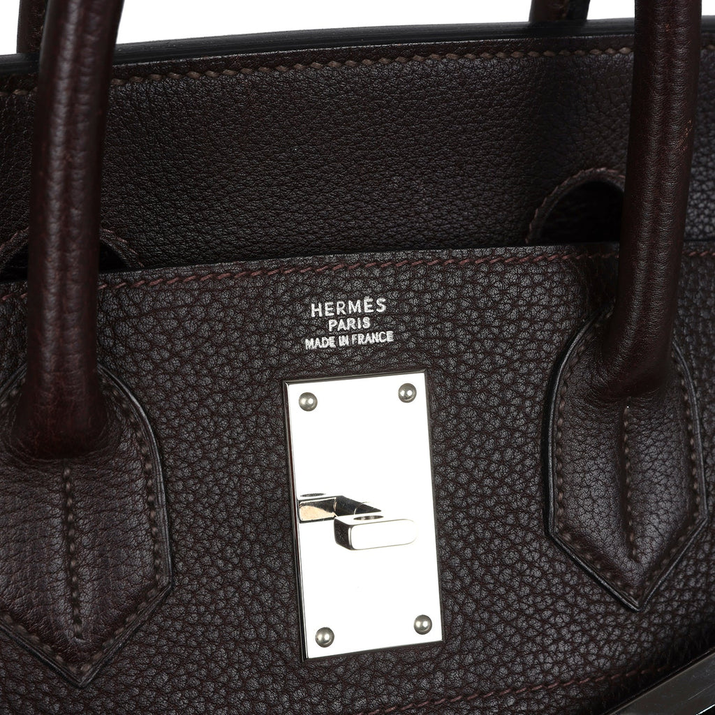 Birkin 40 Vintage Maroon Fonce Fjord Palladium Hardware