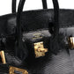 Birkin Sellier 20 Black Varanus Niloticus Lizard Gold Hardware