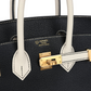 Hermès Special Order (HSS) Birkin 25 Bi-Color Black and Nata Chevre Mysore Brushed Gold Hardware