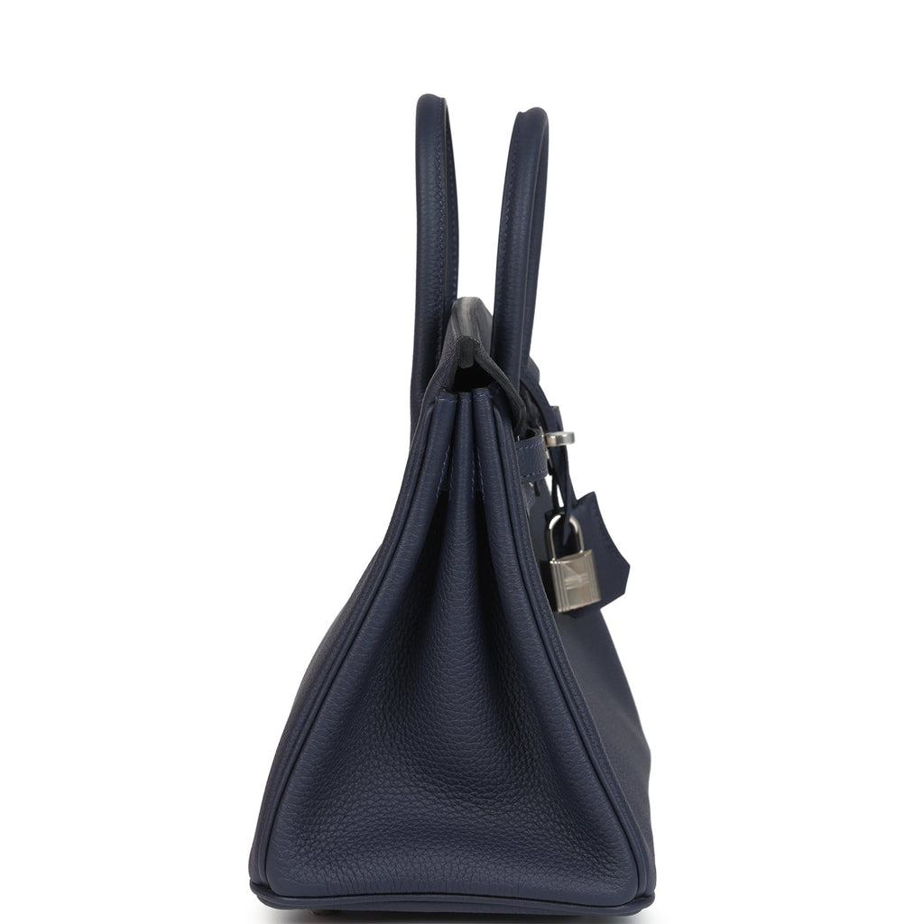Birkins 25 Bleu Nuit Togo Palladium Hardware