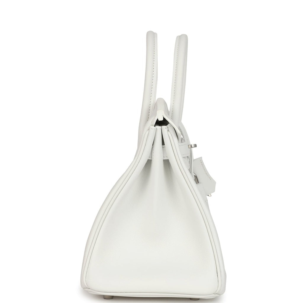 Birkin 25 New White Swift Palladium Hardware