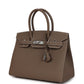 Birkin Sellier 30 Etoupe Epsom Palladium Hardware