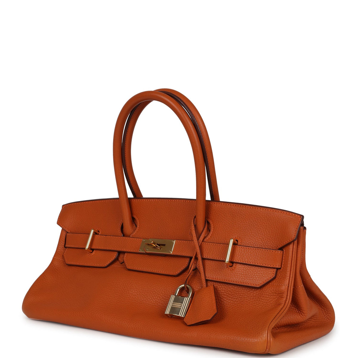 Vintage Shoulder Birkin 42 JPG Orange Clemence Gold Hardware