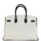 Hermès Special Order (HSS) Birkin White and Black Clemence Brushed Gold Hardware