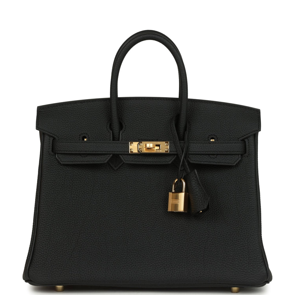 Birkins 25 Black Togo Gold Hardware