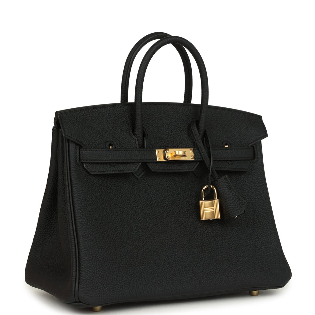 Birkins 25 Black Togo Gold Hardware