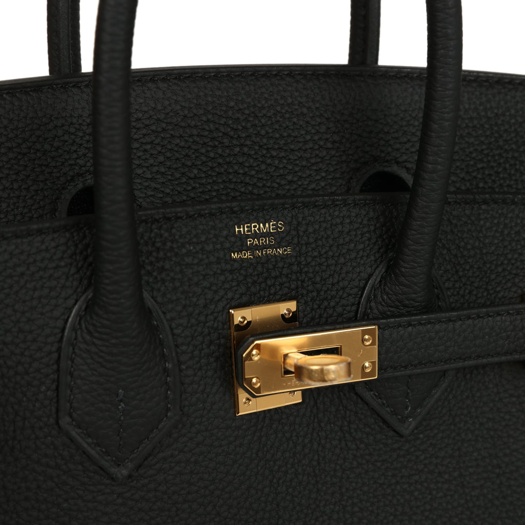 Birkins 25 Black Togo Gold Hardware