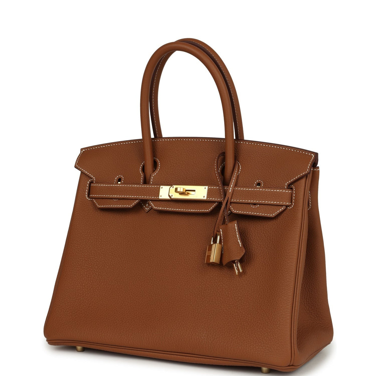 حقيبة بيركين 30 من جلد توغو بلون ذهب مع إكسسوارات بلون ذهب