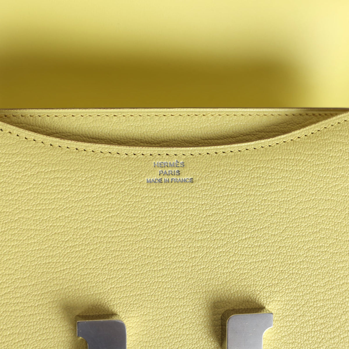 Constance 18 Limoncello Chevre Mysore Palladium Hardware