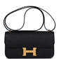 Constance Elan Black Epsom Gold Hardware