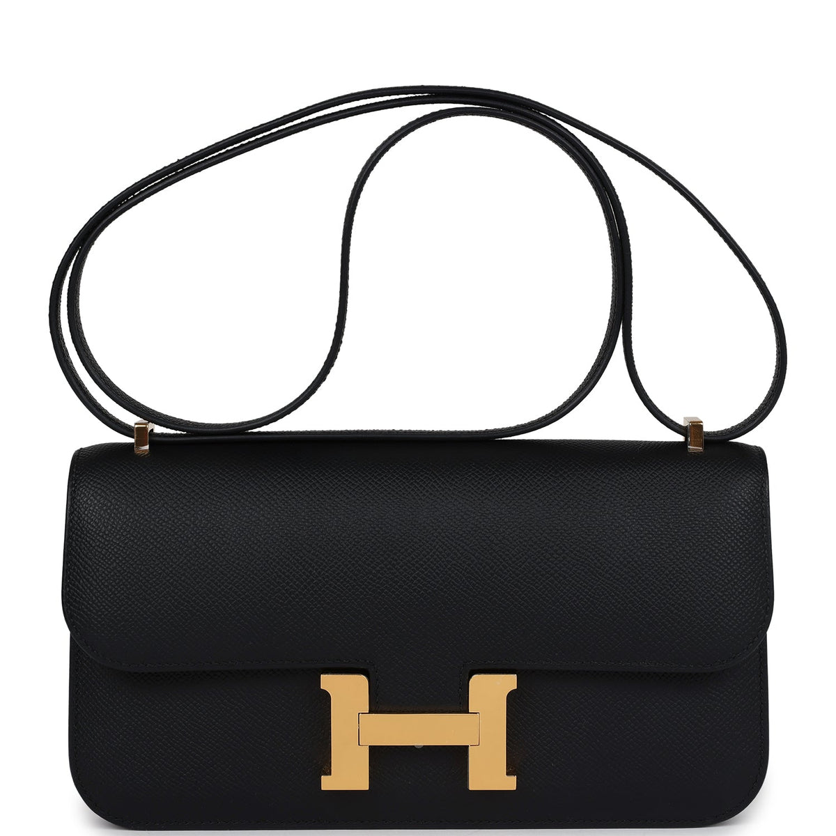Constance Elan Black Epsom Gold Hardware