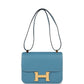 Constance 1-24 Blue Jean Epsom Gold Hardware