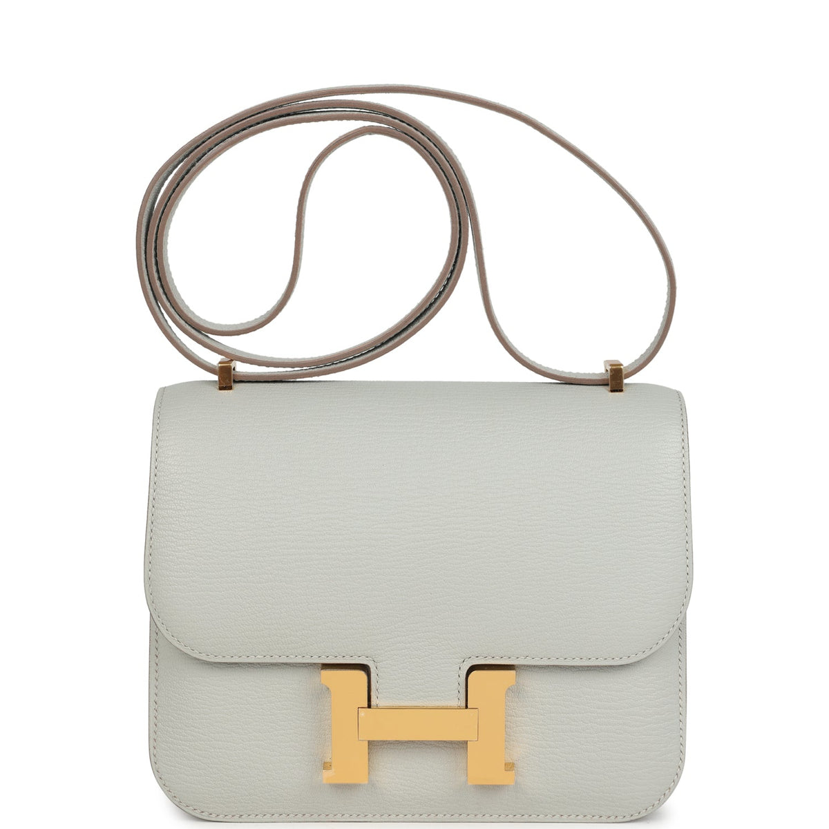 Constance 18 Gris Perle Chevre Mysore Gold Hardware