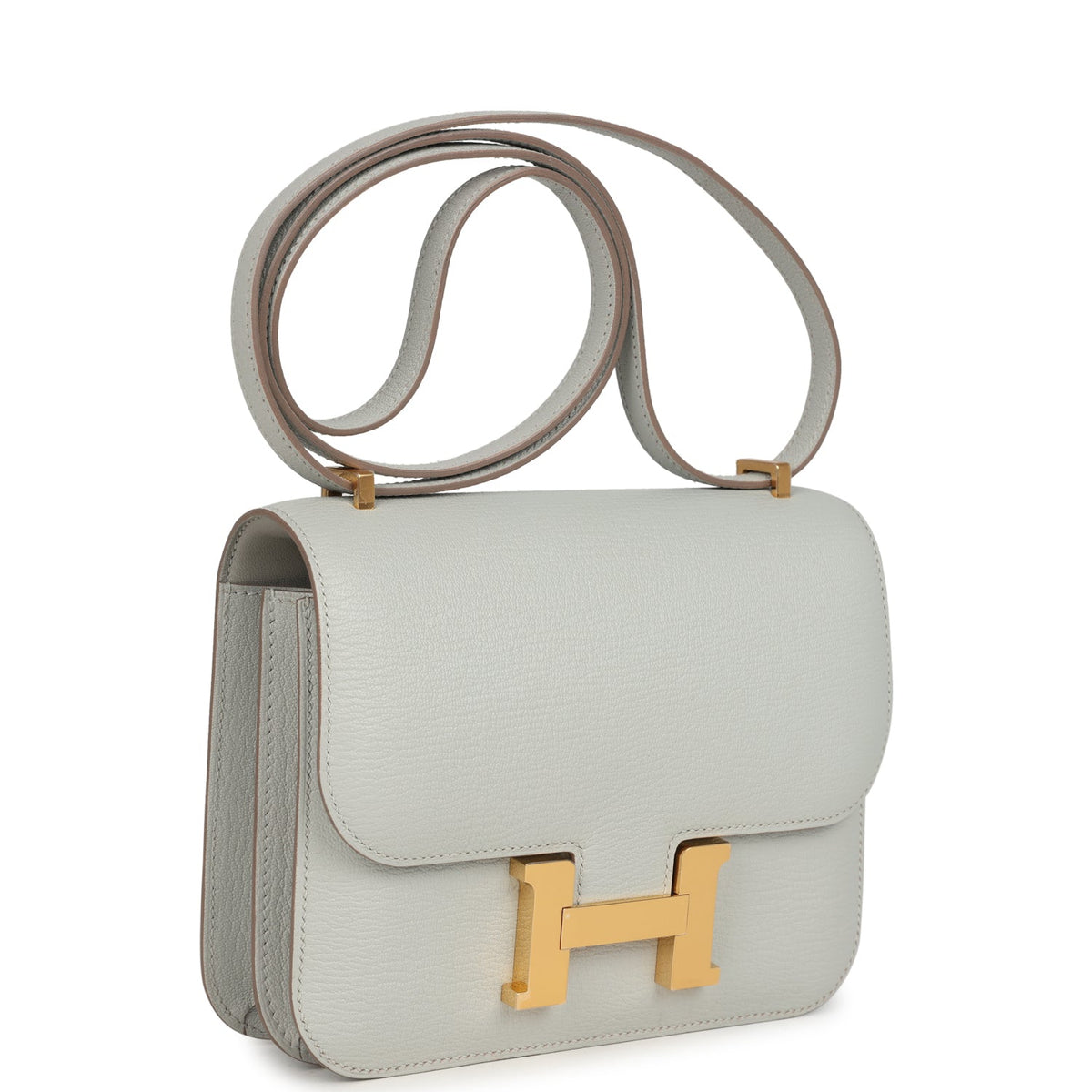 Constance 18 Gris Perle Chevre Mysore Gold Hardware