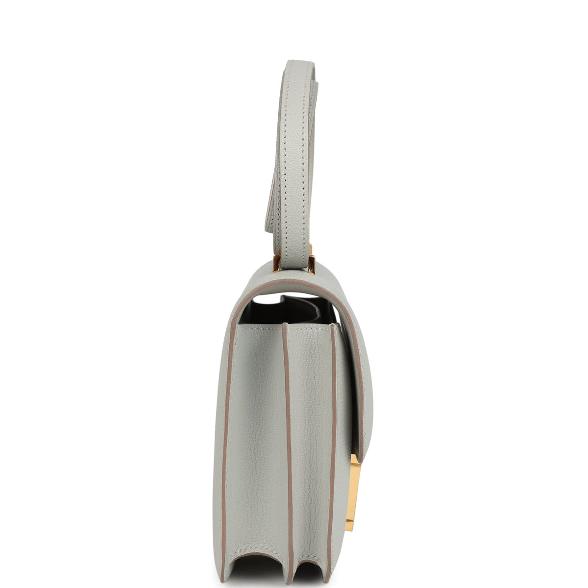 Constance 18 Gris Perle Chevre Mysore Gold Hardware
