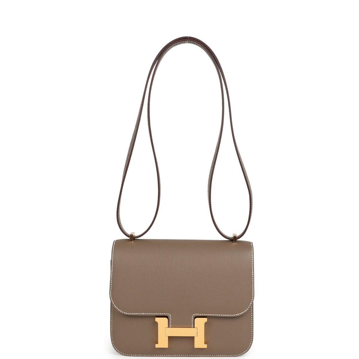 Constance 18 Etoupe Epsom Gold Hardware