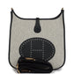 Evelyne III PM Black Clemence and Ecru Toile Gold Hardware