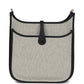 Evelyne III PM Black Clemence and Ecru Toile Gold Hardware