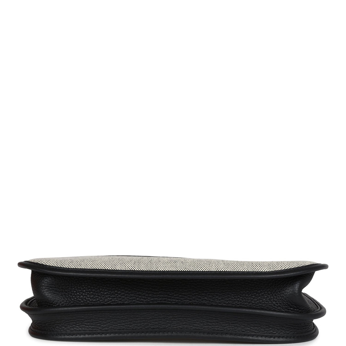 Evelyne III PM Black Clemence and Ecru Toile Gold Hardware
