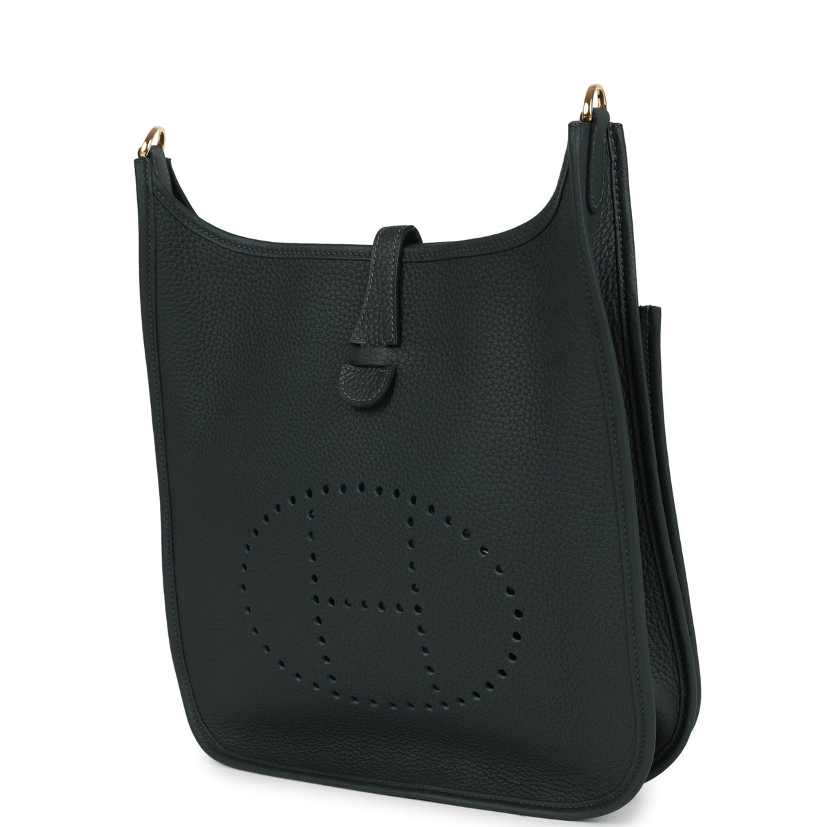 Evelyne III PM Vert Fonce Clemence Gold Hardware