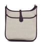 Evelyne III PM Cassis Clemence and Ecru Toile H Palladium Hardware