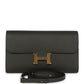 Constance Wallet To Go Vert De Gris Epsom Gold Hardware
