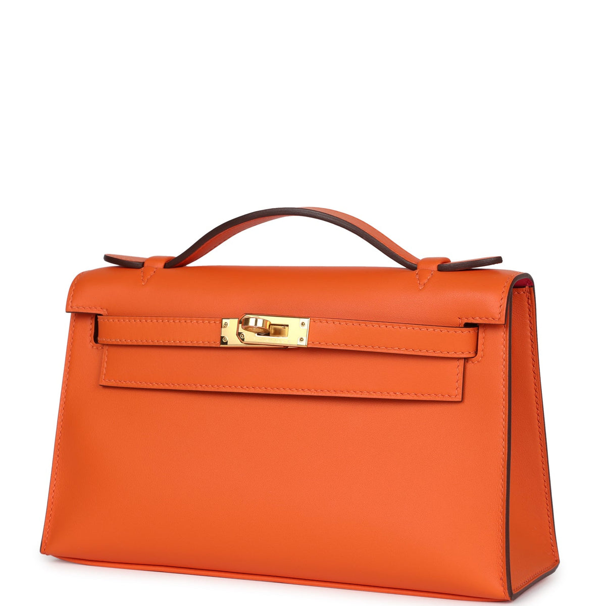 Special Order (HSS) Kelly Pochette Orange Verso Swift Gold Hardware
