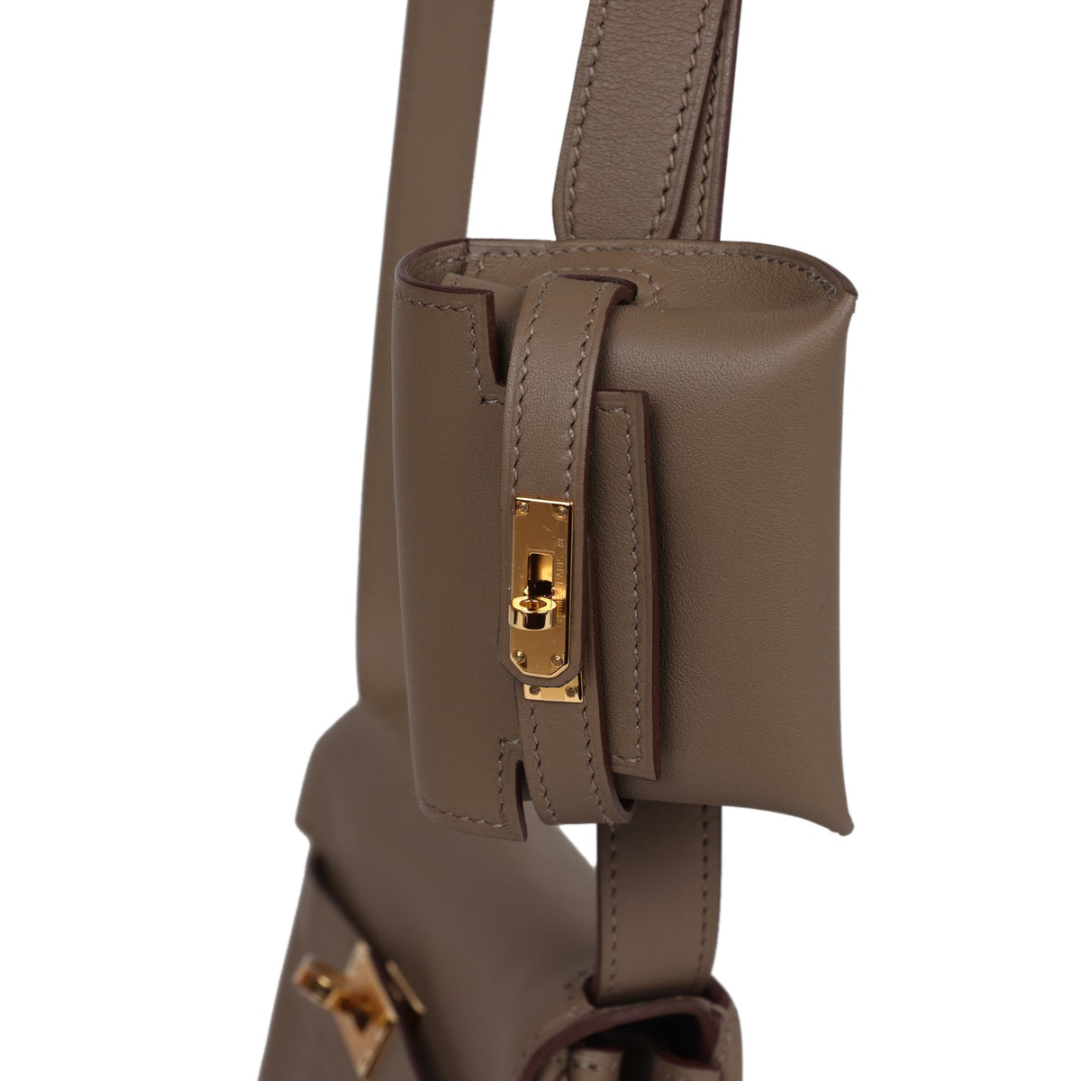 Kelly Moove Etoupe Swift Gold Hardware