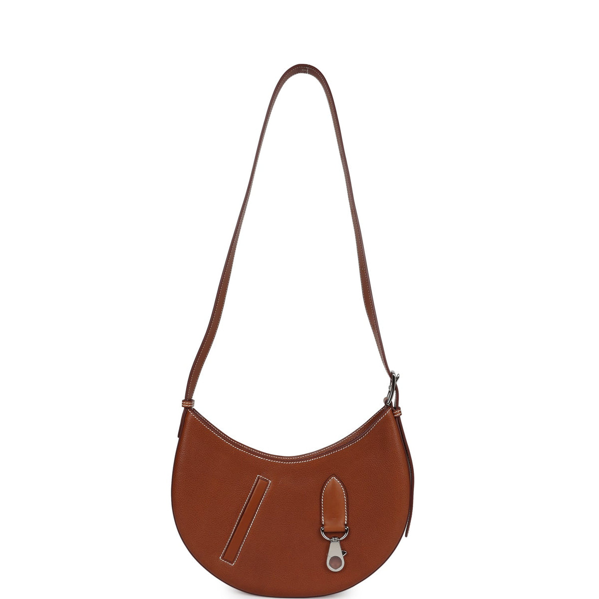 حقيبة P'tit Arcon Fauve Barenia Faubourg Palladium Hardware