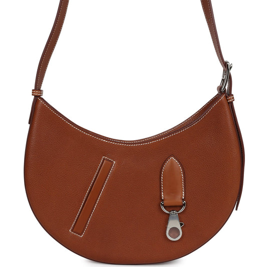 حقيبة P'tit Arcon Fauve Barenia Faubourg Palladium Hardware