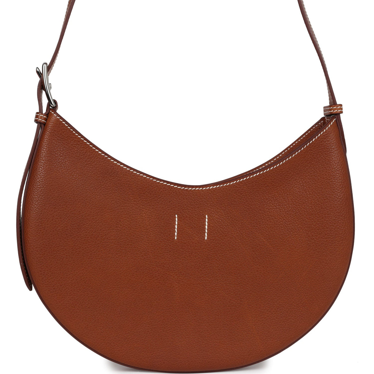 حقيبة P'tit Arcon Fauve Barenia Faubourg Palladium Hardware