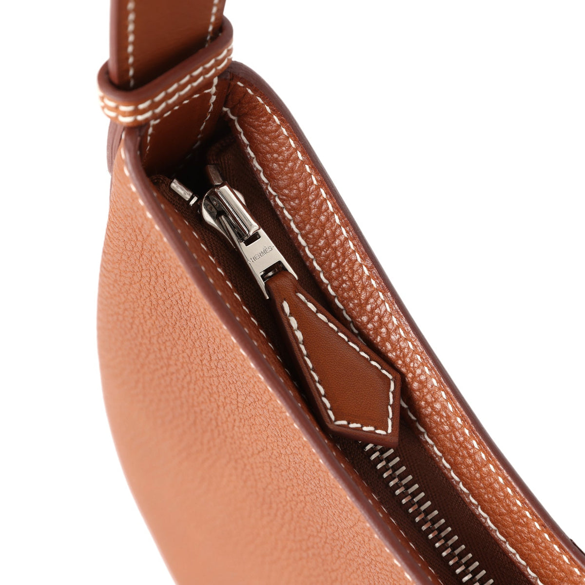 حقيبة P'tit Arcon Fauve Barenia Faubourg Palladium Hardware